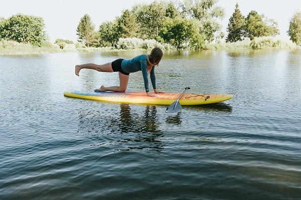 paddle board yoga, paddleboard yoga, sup yoga